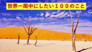 世界一周中にしたいことリスト